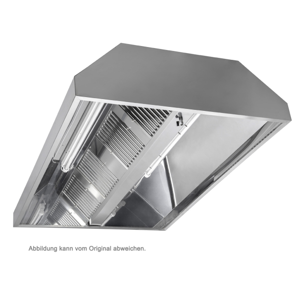 Deckenhaube 3400 x 1800 x 450 mm, inkl. Beleuchtung 4000-5600 m³/h